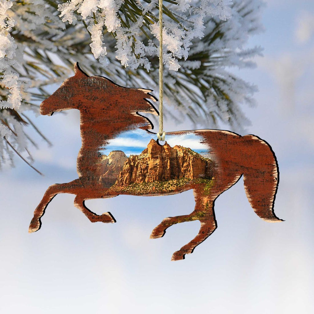 Horse Wooden Ornaments by Nature Wonders - Wildlife Holiday Decor - 81981582