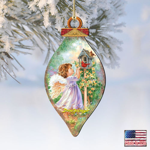 Angels Are Near Wooden Ornaments by Gelsinger - Nativity Holiday Decor - 8041150-DG