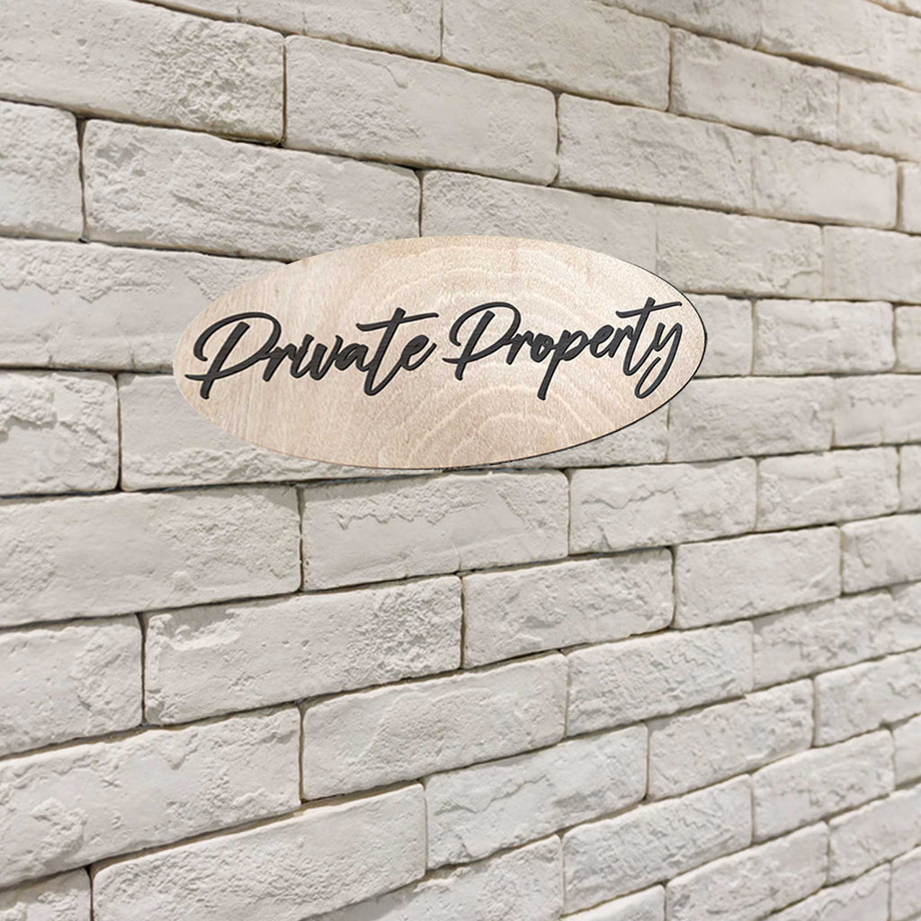 Private Property sign, Business sign, House sign, made in the USA sign, Birch wood sign, Lightweight sign, outdoor sign - 320331