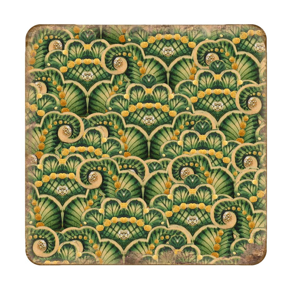 Floral Wooden Cork Coasters Gift Set of 4 by Nature Wonders - Nature Wildlife Decor  - 95021C-S4