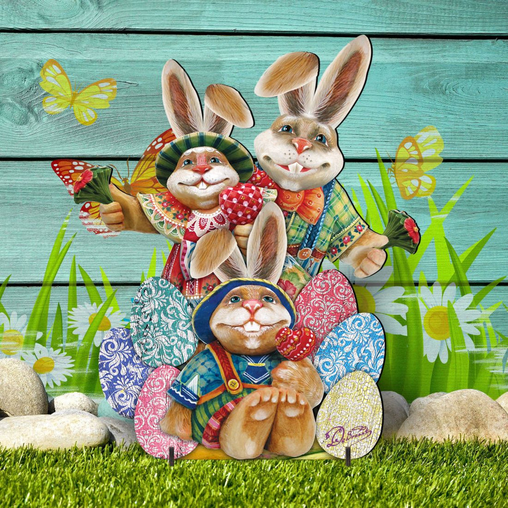Drucker Easter Family Easter Yard Sign  by G. DeBrekht - Easter Spring Decor - 8154420-2F