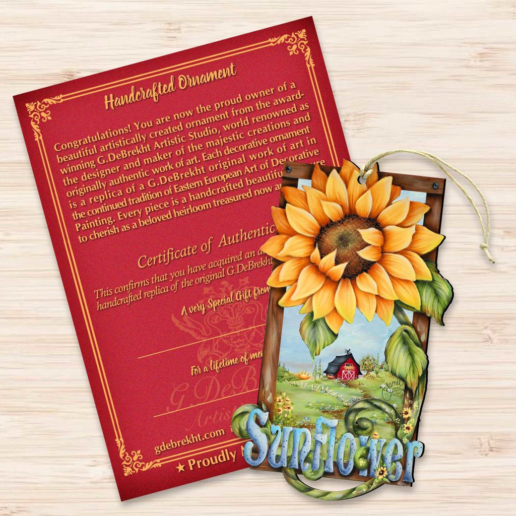 Sunflower Farms Wooden Ornaments by Jamie Mills-Price - Easter Spring Decor - 8457701