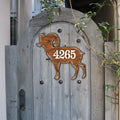 Ram Wooden Custom House Number Sign by G. DeBrekht - Nature Wildlife Decor - Handcrafted Wooden Handcrafted Wooden Handcrafted Wooden Address Sign - MA8198228