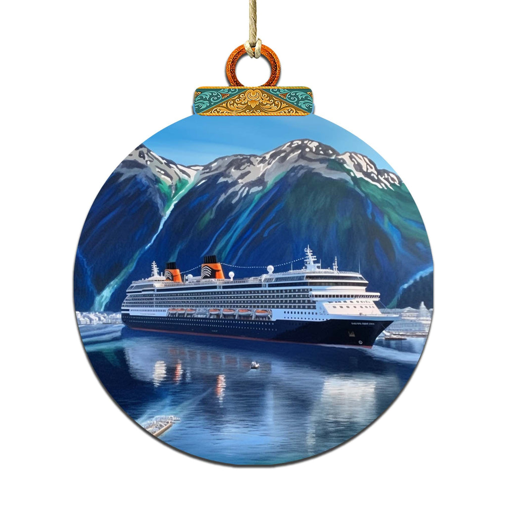 Alaskan Summit Cruise Wooden Ornaments by G.Debrekht - Wildlife Holiday Decor - 870067