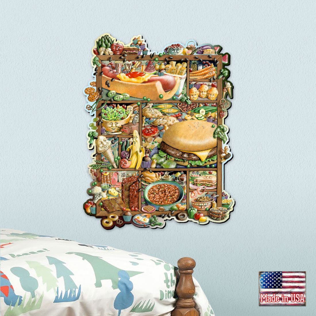 Food Whimsical Wall Art by Laura Seeley - Love Family Kids Decor - 8513006-LS