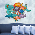 Tropical Mermaid Coastal Wall Art Decor by G. Debrekht - Coastal Sea-Life Decor - 81985144F