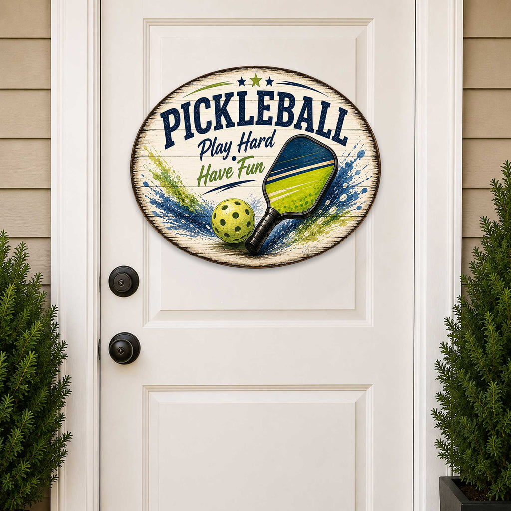 Personalized Football Family Door Hanger – Custom Football Welcome Sign – 22x18 Sports Door Decor by G.Debrekht - 8652882H