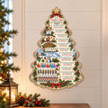 Twelve Days of Christmas Wooden Door Hanger – Christmas Tree Wall & Door Décor by G. Debrekht - 8652910H