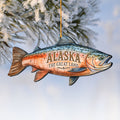 Alaska  Salmon Wooden Ornament – “The Great Land” Keepsake Decor by G. DeBrekht - Wildlife Holiday Décor - 8710137