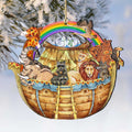 Noah's Ark Christmas Wooden Ornaments by G. DeBrekht - Nativity Holiday Decor - 8114050