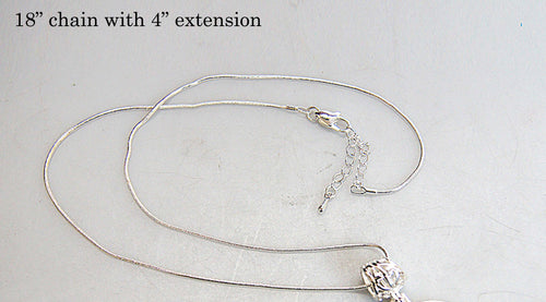 Baby Angel Girl, Watching Over Silver Plated Medal Pendant Necklace - 44152O