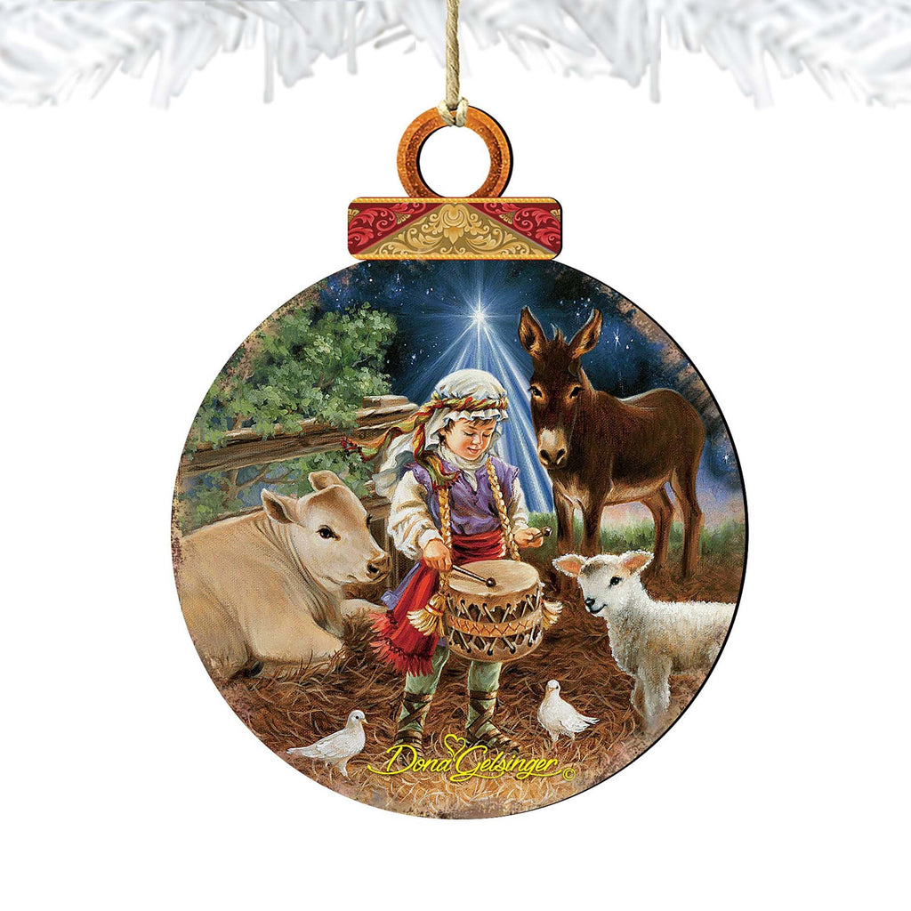 Little Drummer Boy Wooden Ornaments by Gelsinger - Nativity Holiday Decor - 8021151-9720
