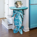 Seahorses Coastal Wooden Side Table Folded by G. DeBrekht - Coastal Sea-Life Decor - G99991