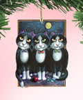 Boys Night Out Wooden Ornaments Pets - Tree Ornament by Laura Seeley - Pets Dog and Cats Decor - 8512052-LS