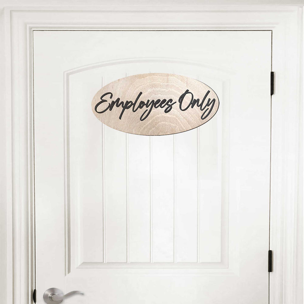Employees Only Sign, Made in the USA sign, Business sign, warning sign, Birch wood sign - 320315