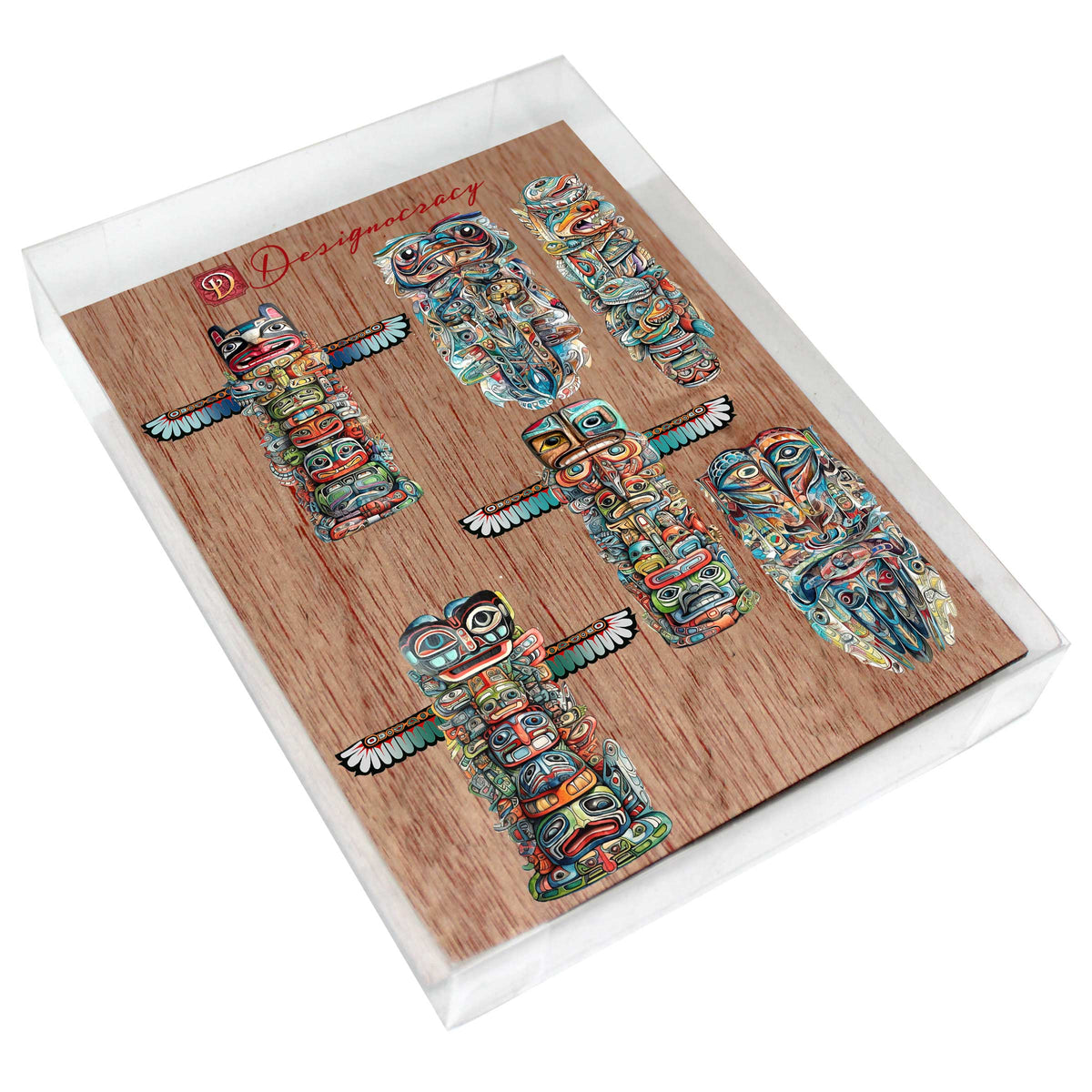 Spirit of the Totem Decorative Eco Wood Magnets Set of 6 by G. Debrekht - Wildlife Décor - 8090117G-S6