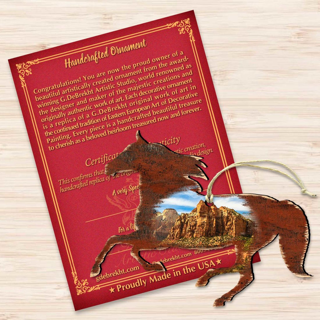 Horse Wooden Ornaments by Nature Wonders - Wildlife Holiday Decor - 81981582