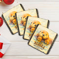 Alaska Sea Otter Family Wooden Coasters Set of 4 – The Great Land Wildlife Drink Coasters, Made in USA – 95417C-S4