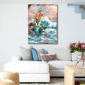 Princess of The Sea Wooden Coastal Wall Art by D. Gelsinger - Coastal Holiday Decor - 95652B-1611