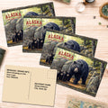 Black Bear with Cubs Greeting Card by G. Debrekht - 97101GC