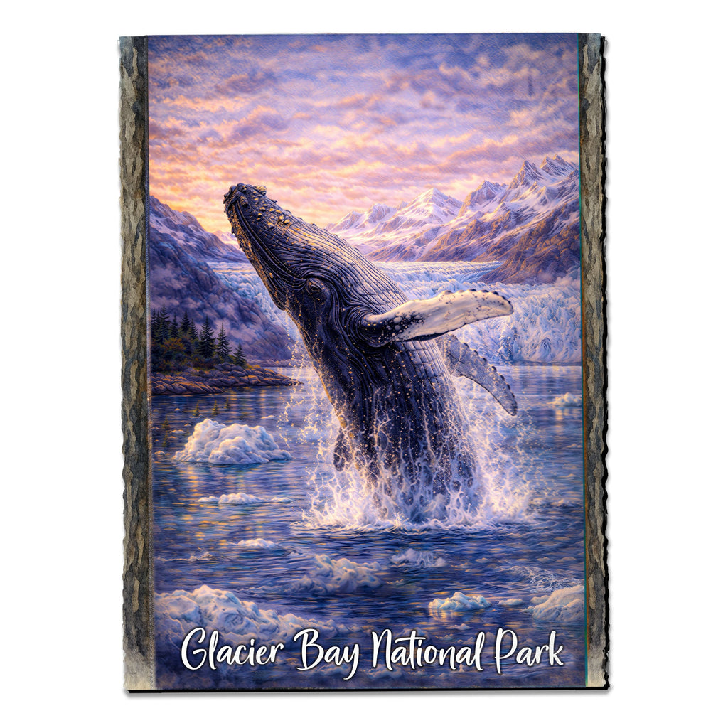 Majestic Whale & Glacier Mountain Art Card by G. Debrekht - 97109GC