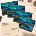 Northern Lights Over the Harbor Greeting Card by G. Debrekht - 97121GC