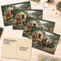 Arctic Village Dog Team Greeting Card by G. Debrekht - 97122GC
