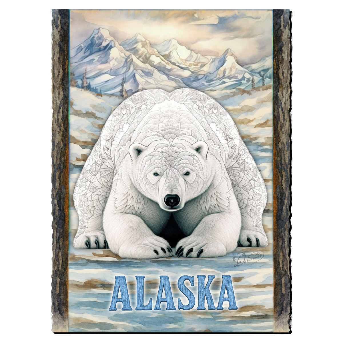 Polar Bear Art Greeting Card by G. Debrekht - 97124GC