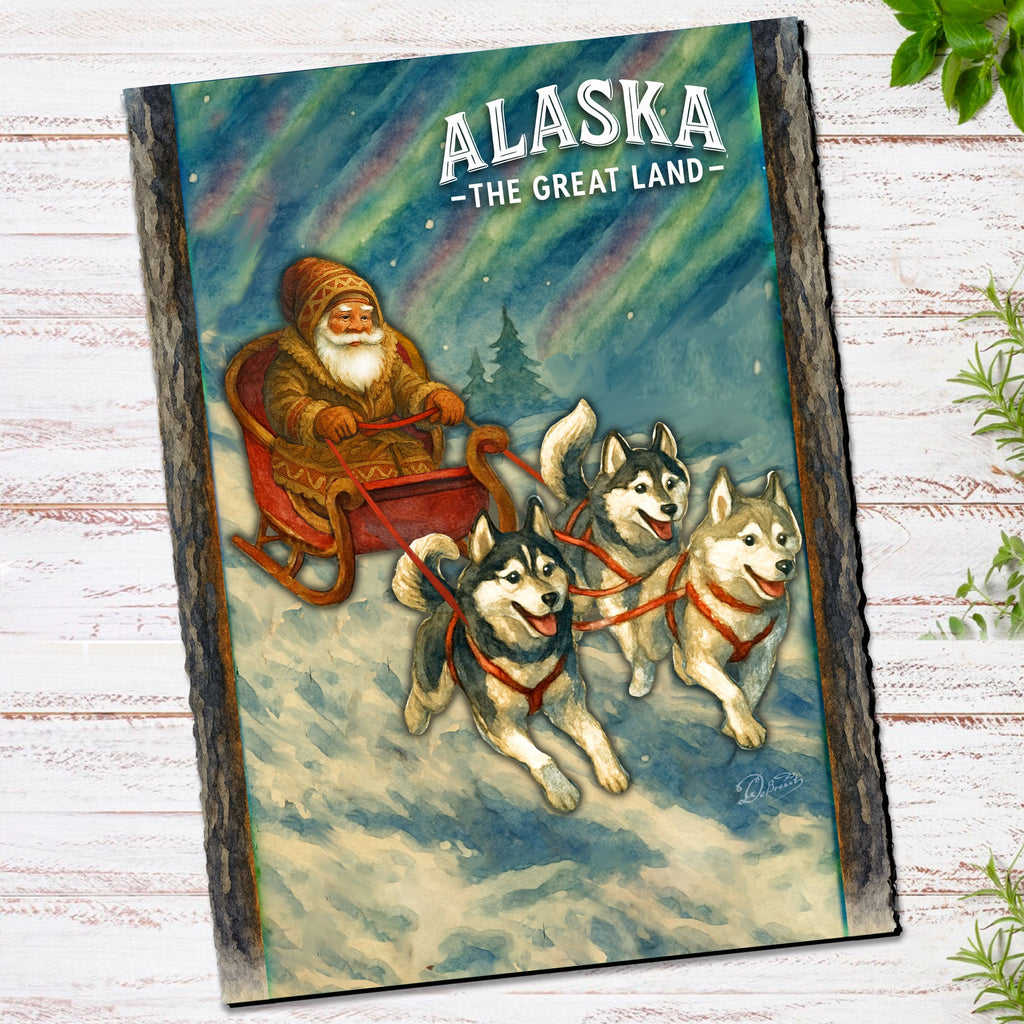 Northern Lights Sleigh Ride Greeting Card by G. Debrekht - 97125GC