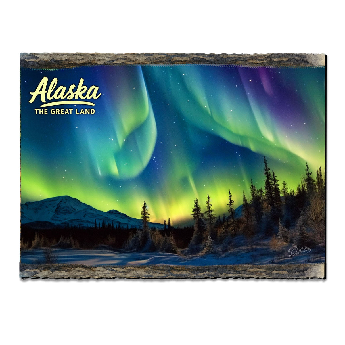 Emerald Aurora Night Greeting Card by G. Debrekht - 97135GC