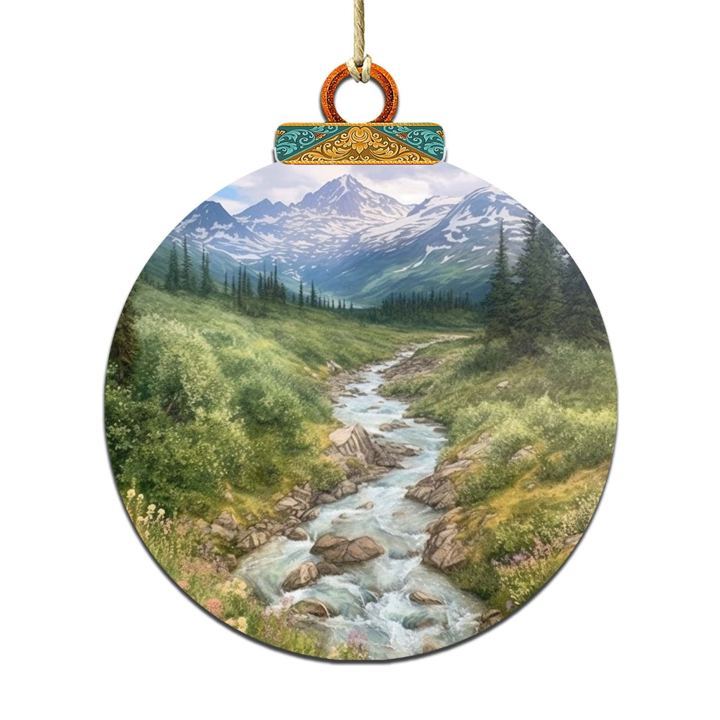 Alaskan Wilderness Wooden Ornaments by G.Debrekht - Wildlife Holiday Decor - 870076