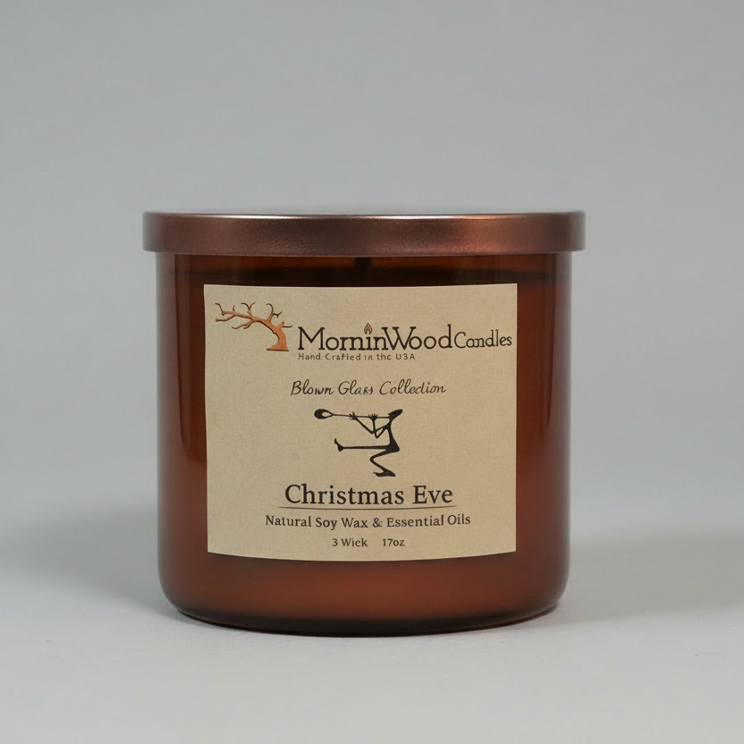 Christmas Eve-Soy 3-Wick Blown Glass Collection
