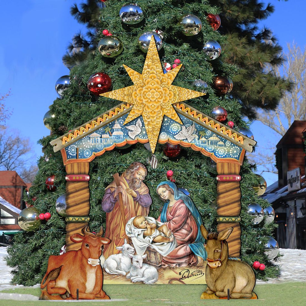 Nativity Holy Family Outdoor Yard Sign by G. DeBrekht - Nativity Holiday Décor - FS8114030