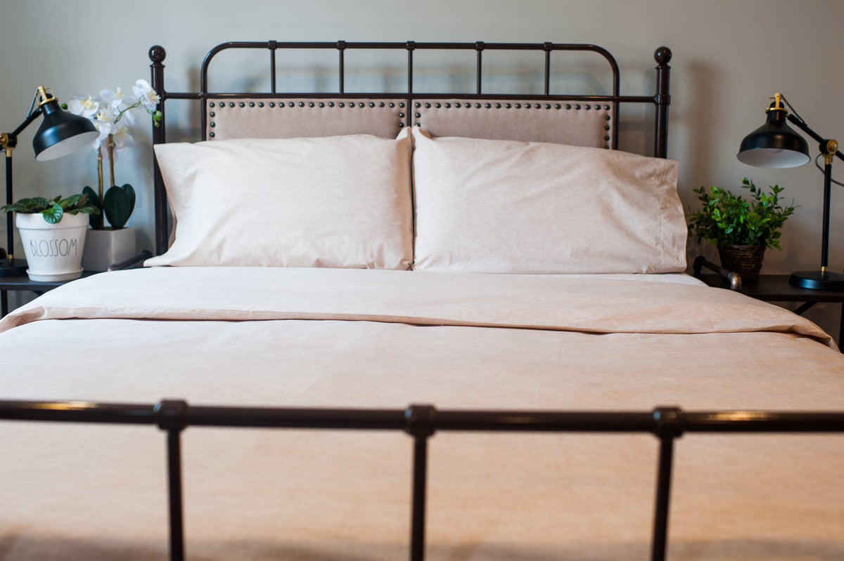 Colored Cotton Percale Bed Sheet Set
