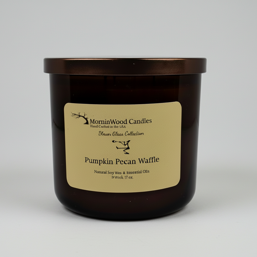 Pumpkin Pecan Waffle-Soy 3-Wick Blown Glass Collection