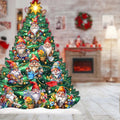 Gnomes-Themed Christmas Tree Outdoor Indoor Decor Wooden Christmas Decoration by G. Debrekht Christmas Decor - 8191512F