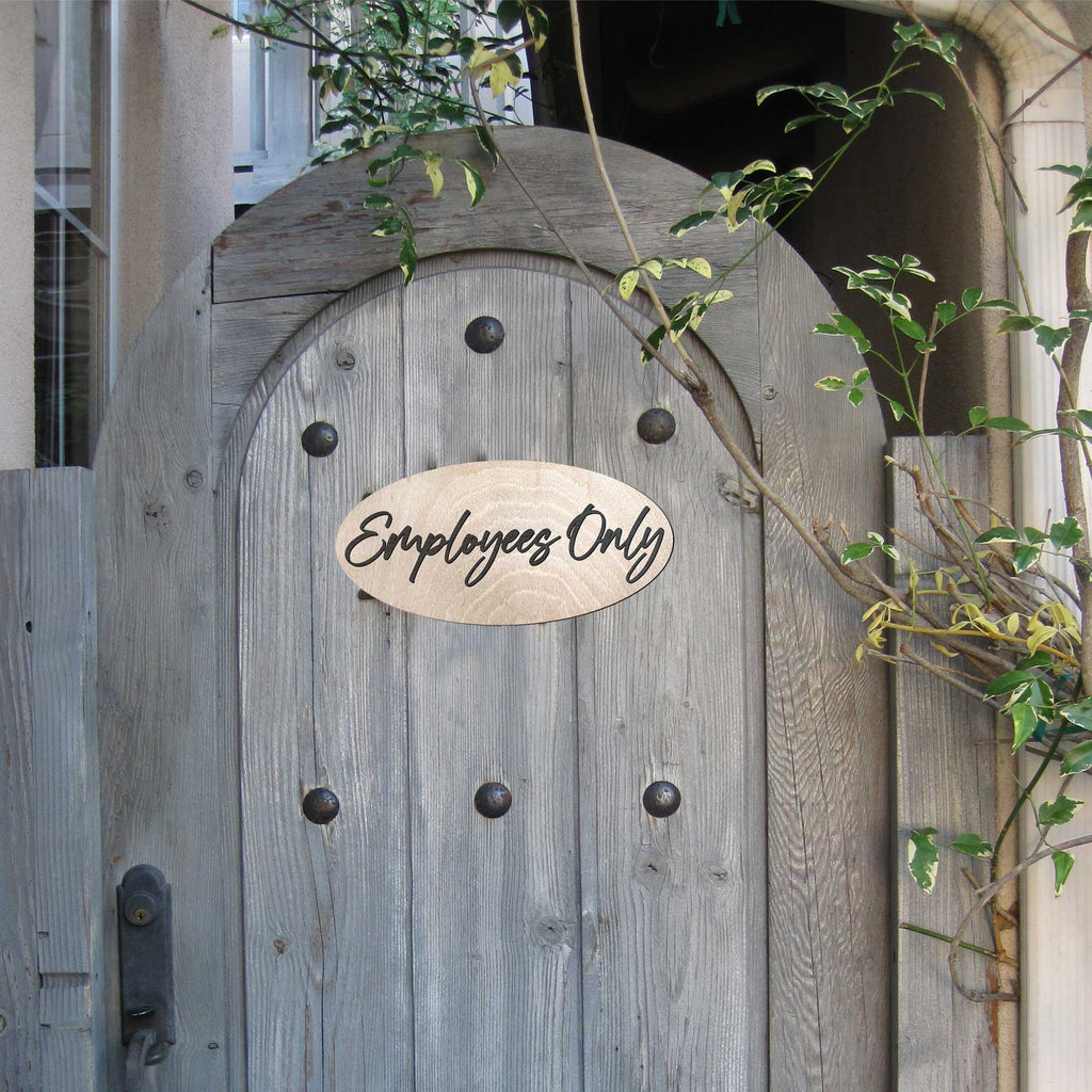 Employees Only Sign, Made in the USA sign, Business sign, warning sign, Birch wood sign - 320315