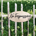 No Trespassing Sign, Business Sign, made in the USA sign, Birch wood sign, Lightweight sign - 320323