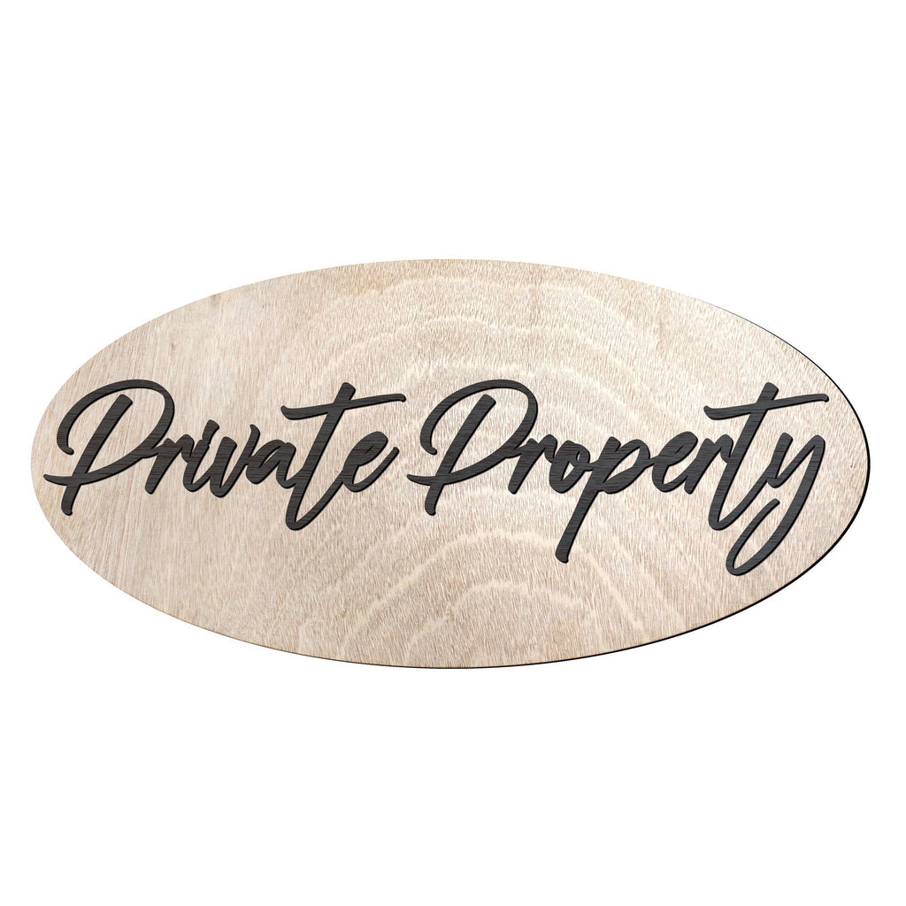 Private Property sign, Business sign, House sign, made in the USA sign, Birch wood sign, Lightweight sign, outdoor sign - 320331