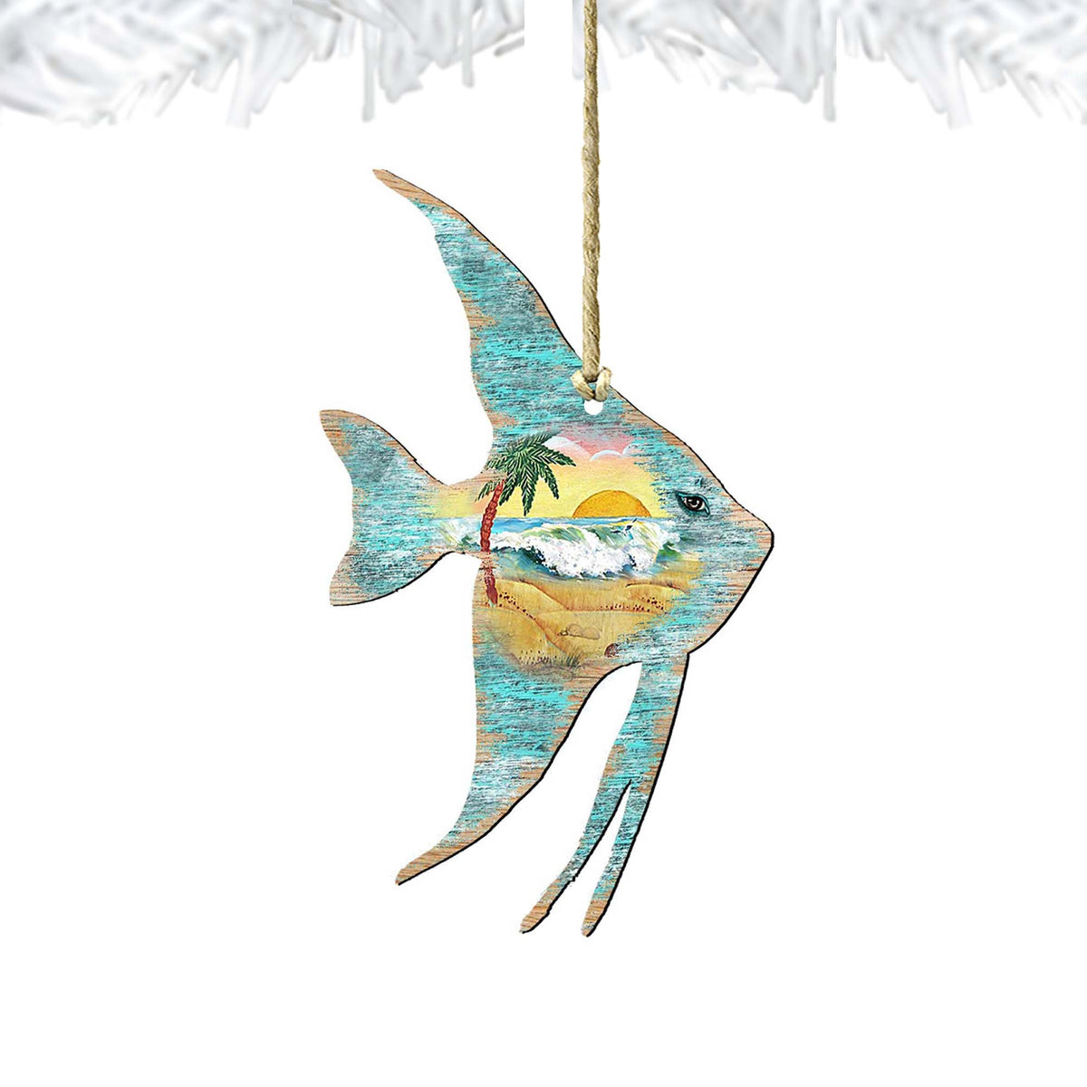 Fish Wooden Ornaments by G. DeBrekht - Coastal Holiday Decor - 8198537