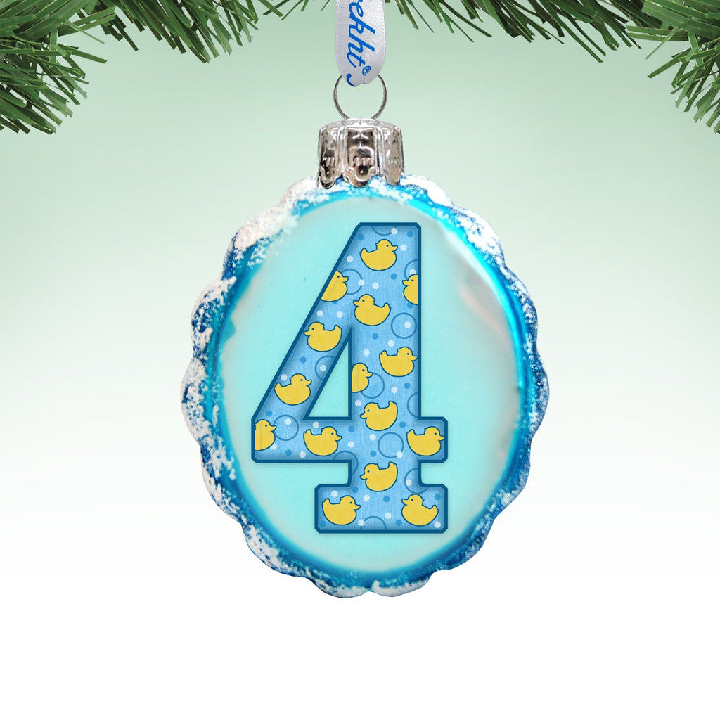 4 Year Mini Mercury Glass Ornament by G. DeBrekht - Love Family Kids Decor - 770004
