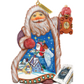 Santa Christmas Goose Sculpted Hand-Painted Figurine by G. DeBrekht - Christmas Santa Snowman Decor - 661513