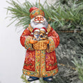 Yuletide Pets with Santa Wooden Ornaments by G. Debrekht - Christmas Santa Snowman Decor - 8691406