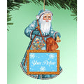 Coastal Santa Picture Frame Ornaments - Ornament for Photo - Coastal Holiday Decor - 8124120-2PF