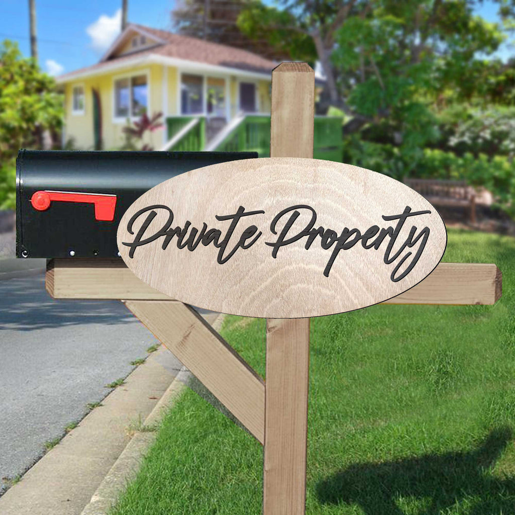 Private Property sign, Business sign, House sign, made in the USA sign, Birch wood sign, Lightweight sign, outdoor sign - 320331
