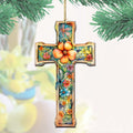 Blossom Cross Wooden Ornaments by G. DeBrekht Easter Spring Decor - 8688165