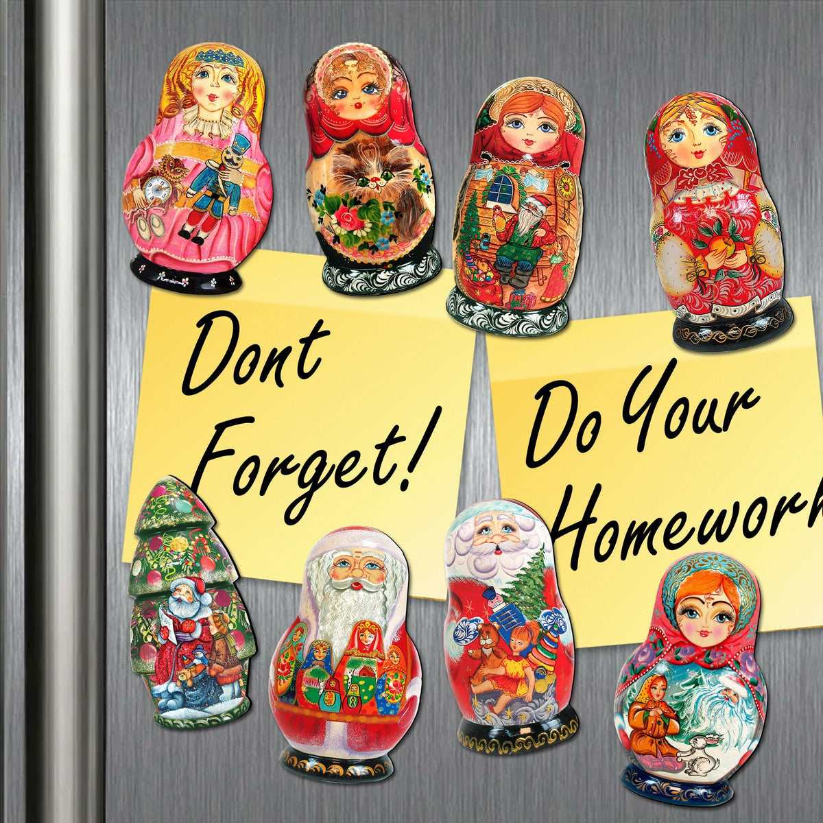 Carousel Giraffe Shape Refrigerator Magnets Set of 3