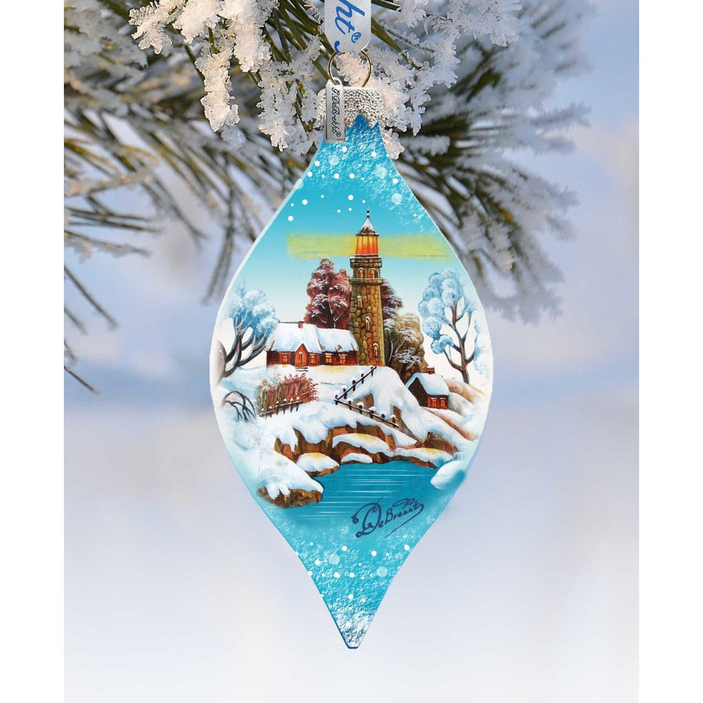 Classical Drops Glass Ornament Set of 3 by G. DeBrekht - Christmas Decor - 74121-B3