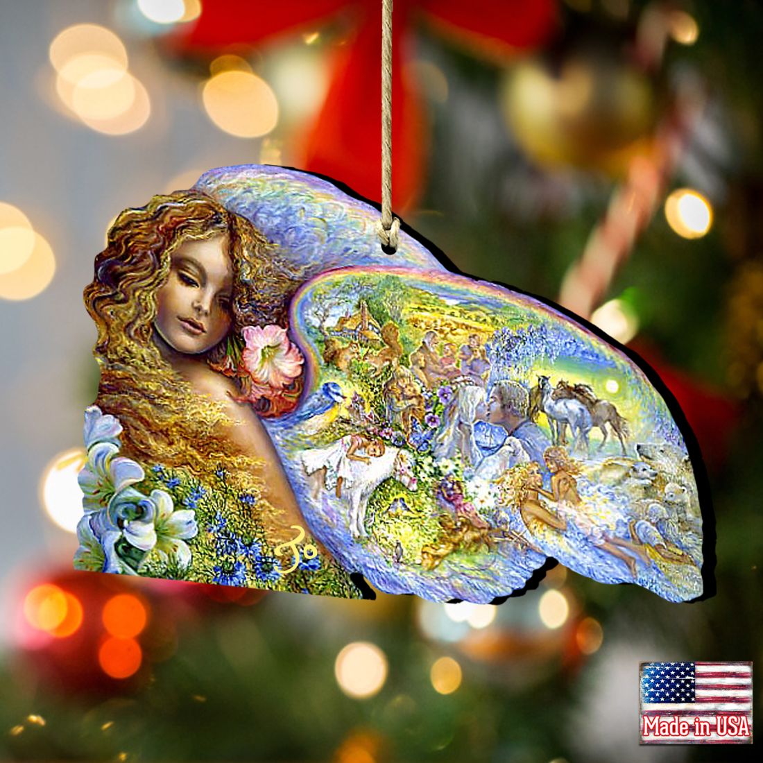 Hat of Timeless Places Wooden Ornaments by Josephine Wall - Coastal Sea-Life Decor - 845615-JW