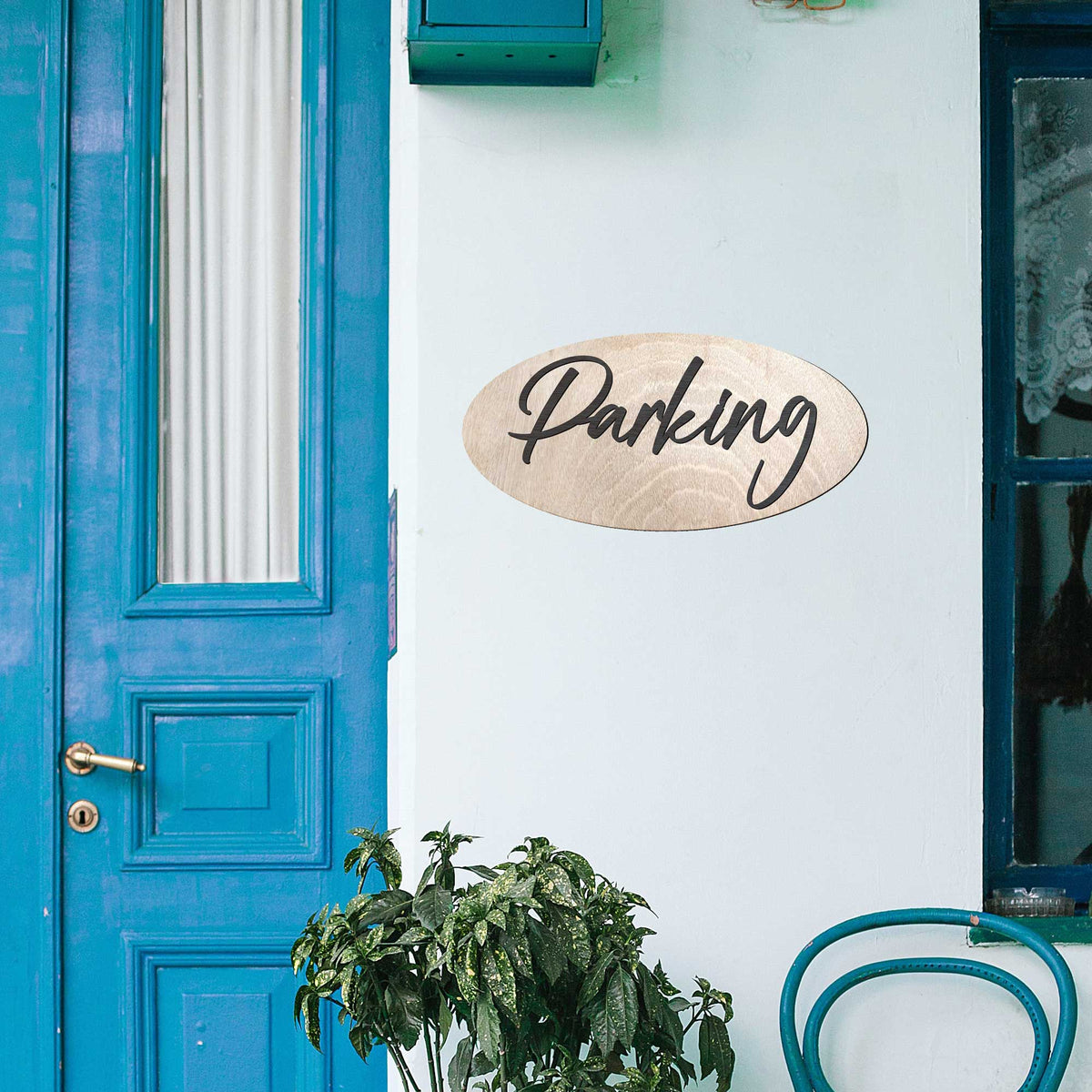 Parking sign, Business sign, Made in the USA sign, Made from wood, Weather resistant - 320327